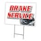 Signmission Brake Service Yard Sign & Stake outdoor plastic coroplast window, C-1216 Brake Service C-1216 Brake Service - alternate 1